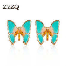 ZYZQ Korean Fashion Bowknot Painting Oil Earrings Summer New Ladies Birthday Gift Accessories 2024 - buy cheap