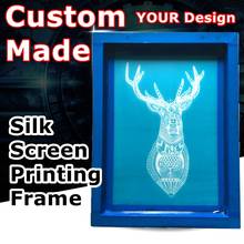 Custom Screen Printing Frame Custom-made Silk Screen Printing Stencil Wooden Frame Screen with Your Own LOGO Design 2024 - buy cheap