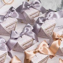 20/50pcs Diamond Shape Candy Boxes Wedding Favors Thank you With Premium Ribbon Gift Box Party Chocolate Box Baby Shower 2024 - buy cheap