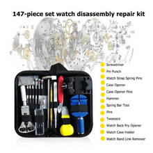 Kit de reparo de relógio de pulso, ferramentas para conserto de relógio de pulso, conjunto de ferramenta removedora de mola, 147 peças 2024 - compre barato