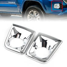 2Pcs Chrome Car Front Fog Light Lamp Cover Trim For 2015 2016 2017 2018 2019 2020 Toyota Tacoma Left & Right 2024 - buy cheap