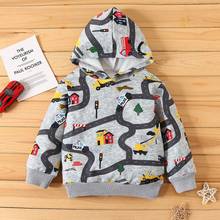 Children Grils Boys Cartoon Hoodies Cute Car Prints Sweatshirts 1-6 Years 2024 - buy cheap