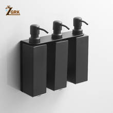 ZGRK Stainless Steel Soap Dispenser Hand Liquid Soap Dispenser Squeeze Wall-mounted Hotel Bathroom Detergent Dispenser 3 in 1 2024 - buy cheap