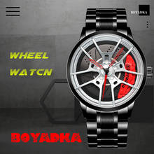 BOYADKA Men's Watches Car Wheel Men Watch Sport Waterproof  Custom Design Rim Hub Creative Quartz Wrist Watch Relogio Masculino 2024 - buy cheap