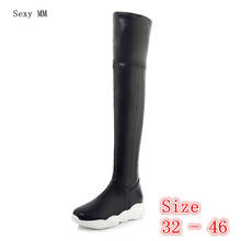 Spring Autumn Winter Women Over The Knee Boots Platform Woman Thigh High Boots Botas Small Plus Size 32 33 -40 41 42 43 44 45 46 2024 - buy cheap