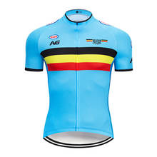 Summer Mens Team Belgium Cycling Jersey MTB Uniform Bicycle Clothing Quick Dry Bike Clothes Short Maillot Roupa Ropa De Ciclismo 2024 - buy cheap
