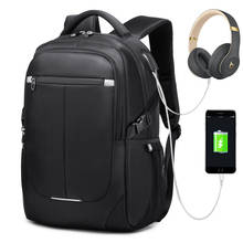 Mochila masculina com carregamento usb, bolsa para laptop e escola com tecido oxford 2024 - compre barato