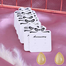 Marcação de etiqueta/brinco/pino de cabelo/pingente, 100 peças, marcação de cartão, colar, jóias, display, papel kraft 2024 - compre barato