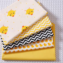 Tecido de sarja de algodão puro 50*160cm com desenho em couro preto e amarelo com listras em tecido para cama de bebê lençol fronha 2024 - compre barato