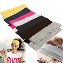 Women Wide Sports Yoga Headband Stretch Hairband Elastic Solid Hair Band Boho Turban Hair Accessories 8 Colors Hot Sale 2024 - buy cheap