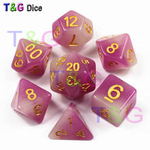 Purple Color 7 Pc/set  D4 D6 D8 D10 D10% D12 D20  for DND,Game Dice,polyhedral Dice Set 2024 - buy cheap