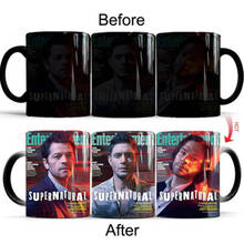 Taza de café mágica Supernatural creativa de 350ml, Sam,Dean, Castiel, taza de té de cerámica que cambia de Color de calor caliente, el mejor regalo para tu amigo 2024 - compra barato