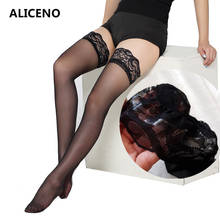 ALICENO-medias altas hasta el muslo de silicona para mujer, medias por encima de la rodilla, Sexy, con encaje de nailon, SW004 2024 - compra barato