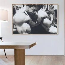 Póster clásico de Arnold Schwarzenegger, pintura en lienzo en blanco y negro, cuadro artístico de pared atlético para gimnasio y culturismo, decoración del hogar 2024 - compra barato