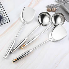 Stainless Steel Solid Soup Spoon Ladle Turner Set Scoops Turner Spatula Pot Shovel Sauces Spoon Kitchen Cooking Utensils 2024 - buy cheap