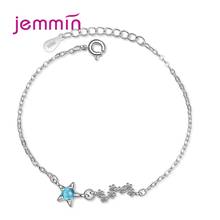 Concise Cute Women 925 Sterling Silver colgante pulseras de estrella de cinco puntas Zirconia cúbica Simple elegante regalo de fiesta, joyería 2024 - compra barato