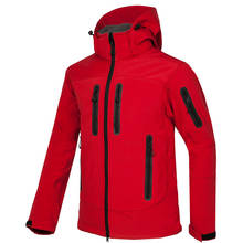 New Outdoor Men Warm Fleece Hiking Softshell Jacket Waterproof Thick Tactical Coat Trekking Clothes Ski Climbing Mountain Jacket 2024 - buy cheap