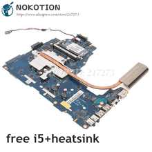 NOKOTION LA-6842P For TOSHIBA C660 Motherboard i5+heatsink Fit for PWWAA LA-6843P K000111550 for toshiba A660 C660D Motherboard 2024 - buy cheap