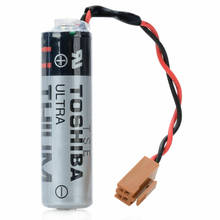 ER6V 3.6V 2400mAh Toshiba PLC lithium battery for PLC equipment battery with brown plug battery, batteries only, ele eleoption, ER6V / 3.6V 2024 - buy cheap