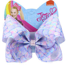 8" Jojo Siwa Bows with Clip Multicolor Mermaid Hairpin Rainbow Ribbon Hairgrips Party Hair Clip Girl Fashion Hair Accessories 2024 - buy cheap