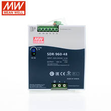 SDR-960-48 MEAN WELL 960W 48V din-рейка импульсный источник питания 48VDC 20A din-рейка с параллельной функцией PFC 2024 - купить недорого