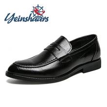 New Formal Shoes Black Leather Casual Shoes Men Business Bureau Loafers Slip on Dress Shoes Comfortable Summer Shoes Pointed Toe 2024 - buy cheap