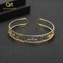 Personalized silver/gold/Rose gold light plated frosted Arabic Name Bangles & Custom Bracelet for women party fashion jewelry 2024 - buy cheap