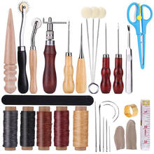 KAOBUY 29PCS Leather Sewing Repair Kit, Waxed Thread With Groover, Awl, Nail Files And Other Tools For Leather Sewing Stitching 2024 - buy cheap