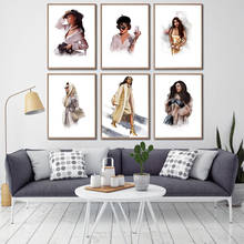 Fashion Wall Art Girl Illustration Poster Girl Fashion Illustration Nordic Canvas Prints Wall Pictures For Living Room Decor 2024 - buy cheap