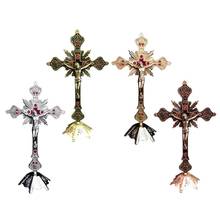 Church Relics Figurines Crucifix Jesus Christ Prayer on the Stand Cross Wall Antique Home Chapel Decoration 2024 - buy cheap