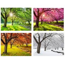 DIY Full Square/Round Diamond Painting 5D Four Seasons Tree Forest Spring Summer Autumn Winter Home Decoration Gift Cross Stitch 2024 - buy cheap