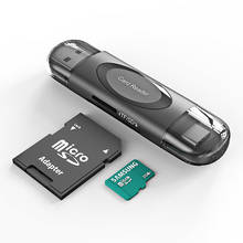Hannord-lector de tarjetas USB 3,0, adaptador de lector de tarjetas 2 en 1, USB 3,0 tipo C, TF, SD, OTG, para ordenador y teléfonos inteligentes 2024 - compra barato