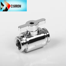 TTQFS-V1 Barrow watercooling Mini Water Valve Aluminium bright silver Handle G1/4" thread sealing up water fittings drop ship 2024 - buy cheap