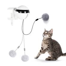 Игрушечный мяч для кошек, электронная игрушка для кошек, Электрический флаттер, вращающаяся Интерактивная головоломка, умный шарик для кошек, игрушка Йо-Йо, подъемный шар 2024 - купить недорого