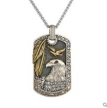 Classic Men's Punk Trendy Animal Golden Eagle Pendant Retro Gothic Men's Youth Necklace 2024 - buy cheap