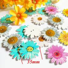 30pcs/lot 35mm Daisy Buttons 2 Holes Painted Cartoon Buttons For Scrapbooking  Decorative Buttons for Craft 2024 - buy cheap