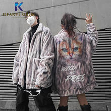 Winter Women Faux Fur Jacket Hip hop Plush Coats Fashion Loose Plus Size Fur Coat Female Thick Warm Overcoat Couples Winter Coat 2024 - buy cheap