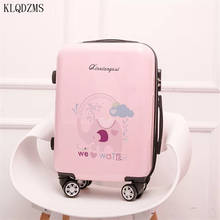 Klqdzms mala de viagem em rodas com desenho, mala de viagem com rodinhas para crianças 2024 - compre barato