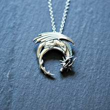 Vintage Silver Plated Dragon Necklace Gothic Style Men Women Animal Chain Necklace Punk Jewelry Party Gifts Chain Necklace 2024 - buy cheap