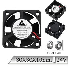 1pcs Gdstime DC 24V 30x30x10mm 30mm Mini Brushless DC Axial Dual Ball Cooling Fan 30x10mm 3cm 3D Printer Cooler Fan 2024 - buy cheap