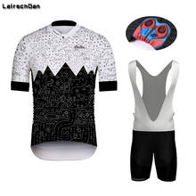 Conjunto de roupa de ciclismo feminina sptgrvo lairschdante 2020, branco, preto e divertido, verão, kit de ciclismo para mulheres, camisa de bicicleta 2024 - compre barato