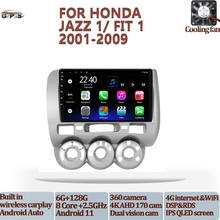 Car Radio Video Multimedia Player For Honda Jazz1 GD 2001- 2008 Fit1  2012 Android 11 Navigation GPS Audio Autoradio Carplay IPS 2024 - buy cheap