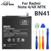 Pinzheng-bateria de substituição para celular xiaomi, bn41, redmi note 4/note 4x, mtk, helio x20, capacidade real, 4000mah 2024 - compre barato