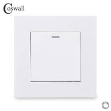 Coswall-interruptor de parede com botão de contato momentâneo, interruptor de pulso, 1 gang, 1 way, configuração, 16a 2024 - compre barato
