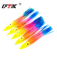 FTK 5pieces/Pack Rubber Squid Skirts 90mm 12cm Octopus Soft Fishing Lures Tuna Sailfish Baits Many Colors 2024 - buy cheap