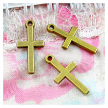 100pcs/lot Charms Cross 19*9MM Antique Bronze Plated Pendants Making DIY Handmade Findings Jewelry 2024 - buy cheap