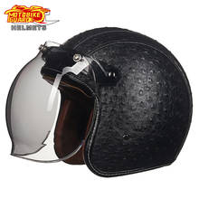 GXT  retro Motorcycle PU Leather Vintage Helmet Retro Moto Goggles Mask Bubble Visor Scooter Bike Helmets motorbike Helmet 2024 - buy cheap