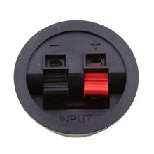 4 Pcs Round Shape Red Black Spring Clip Audio Speaker Amplifier Terminals 2024 - buy cheap