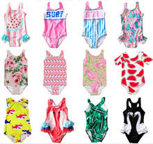 1T-8T Cactus Watermelon Flamingo Kids Girls One Piece Swimming Surfing Suit Swimwear Summer Beach Wear Children Swimsuit SA4044 2024 - buy cheap