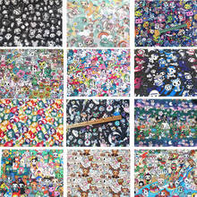 145cm Width Japanese Cartoon Unicorn/Donuts Print Polyester Canvas Fabric for Boy Bags Slipcover Cushion Cover Curtain DIY 2024 - buy cheap